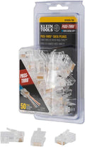 Klein Tools VDV826-704 CAT6A Pass-Thru Modular Plugs - Fast