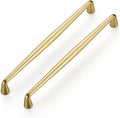 7-1/2 in Brushed Brass Cabinet Handles 20 Pack - Solid Zinc Pulls
