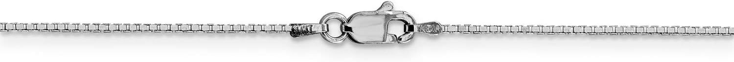14k White Gold Classic Box Chain Necklace Bracelet or Anklet