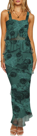 Lrady Women's Two Piece Skirt Sets for Beach and Formal Events