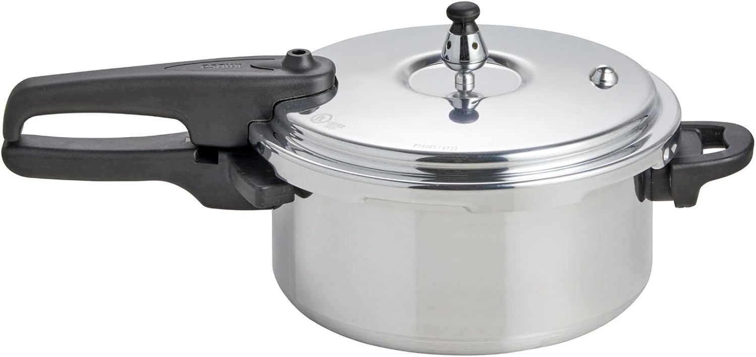 IMUSA 4.2 Quart Stovetop Aluminum Pressure Cooker for Safe Cooking