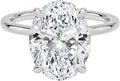Oval Moissanite Engagement Ring for Women 1-5 Ct - Hidden Halo