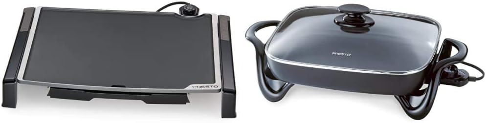 Presto Electric Tilt-N-Fold Griddle and Skillet Combo for Easy Cooking