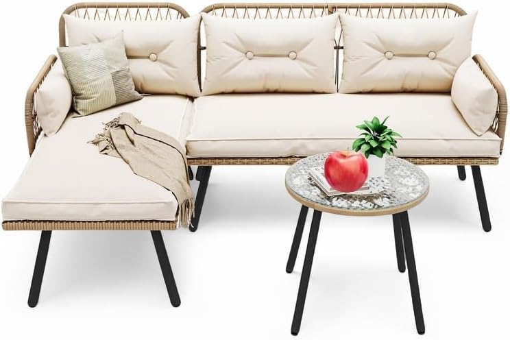YITAHOME Patio Furniture Set Outdoor Loveseat with Cushions