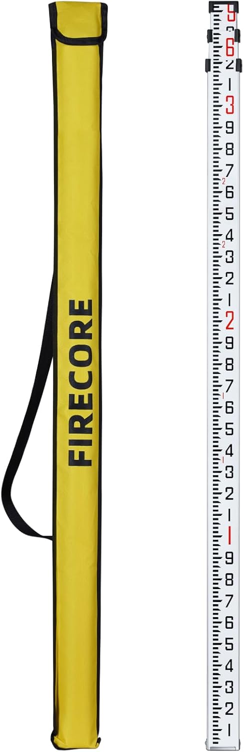 Firecore 9-Foot Aluminum Grade Rod for Accurate Measurements