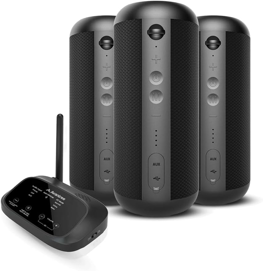 Avantree Harmony 2: Wireless Stereo Set of 3 - Use Independently!