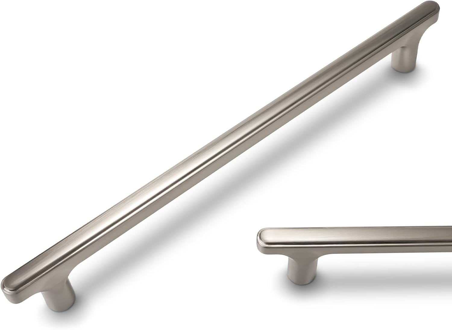 7-1/2 inch Brushed Satin Nickel Cabinet Handles for Modern Homes
