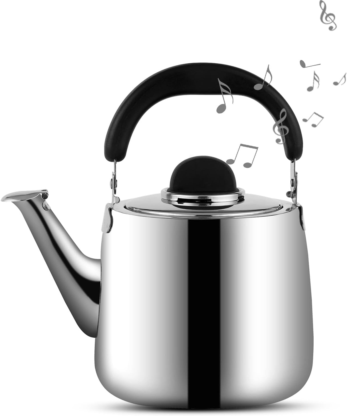 Whistling Tea Kettle for Stove Top - 4 QT Stainless Steel Teapot