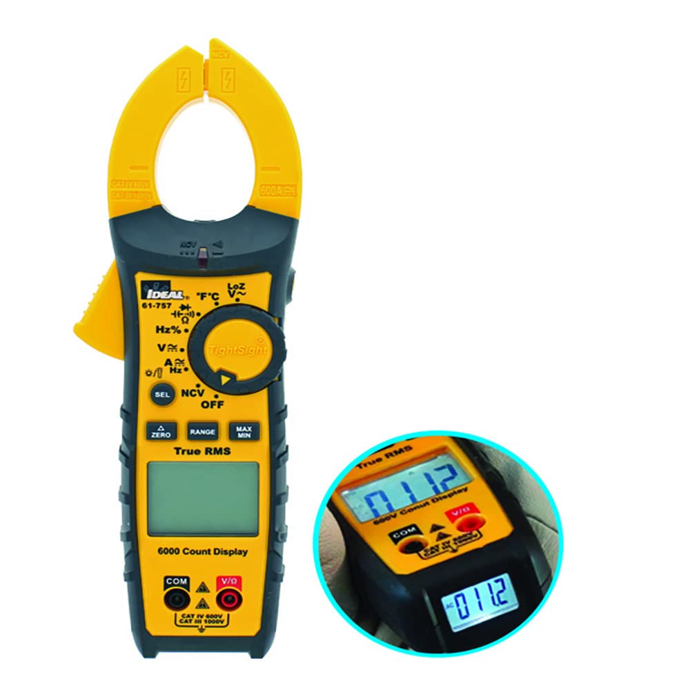 Ideal 61-757 Clamp Meter: Accurate 600A AC/DC Measurements