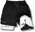 SAVD Christian Performance Shorts - Men's Gym Shorts with Liner