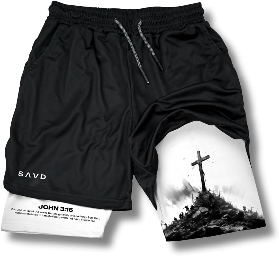 SAVD Christian Performance Shorts for Gym and Sport Activities