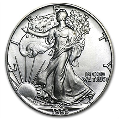 1988 American Silver Eagle Uncirculated Coin with Certificate