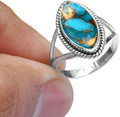 925 Sterling Silver December Birthstone Ring - Boho Engagement Style