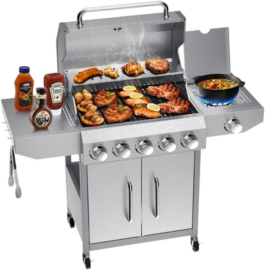 Bestfire 68,000 BTU 5 Burner Propane Gas Grill for Outdoor BBQ