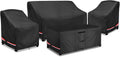Rileytee Patio Furniture Set Covers 4 Pc - Heavy Duty Waterproof