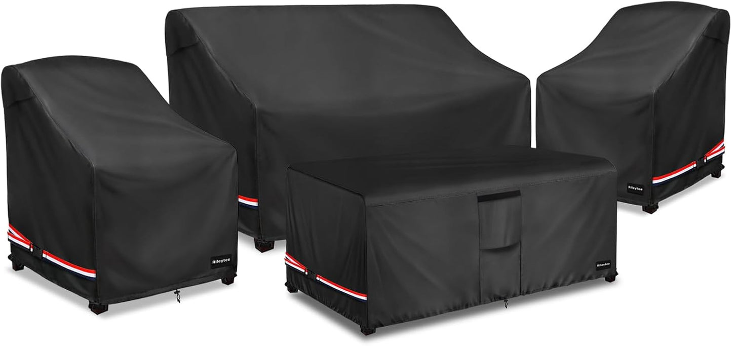 Rileytee Waterproof Patio Furniture Set Covers for Full Protection