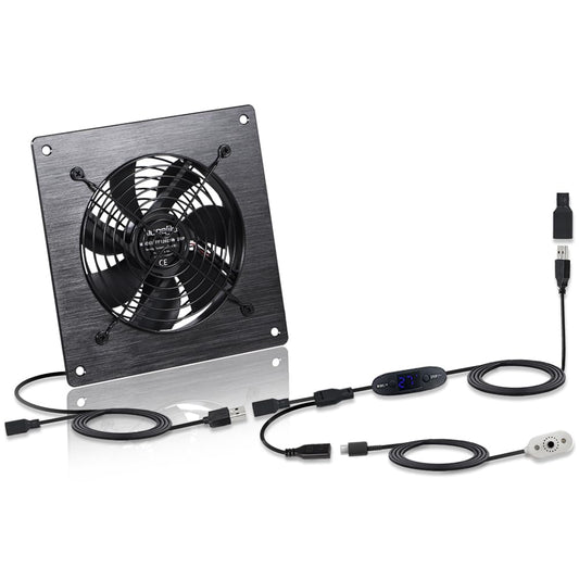 120mm Temperature-Controlled USB/DC Silent Cooling Fan for AVs