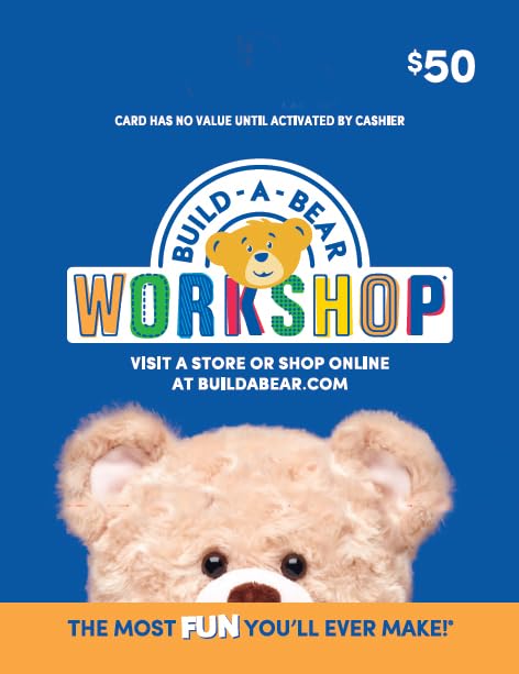 Build-A-Bear Gift Card $50 for Creating Furry Friends