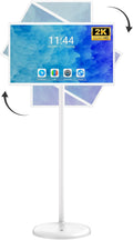 32 Inch Portable TV on Wheels - Rolling Smart Touch Screen Display
