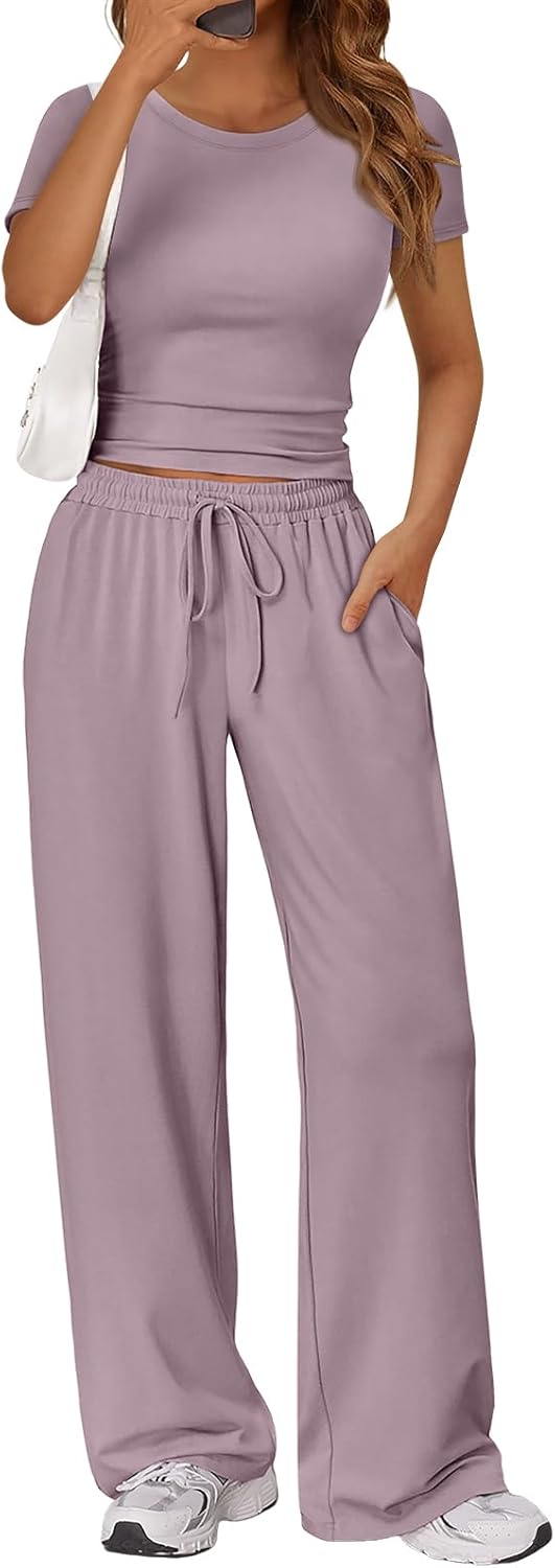 Trendy Queen 2 Piece Matching Summer Sweatsuit Lounge Set