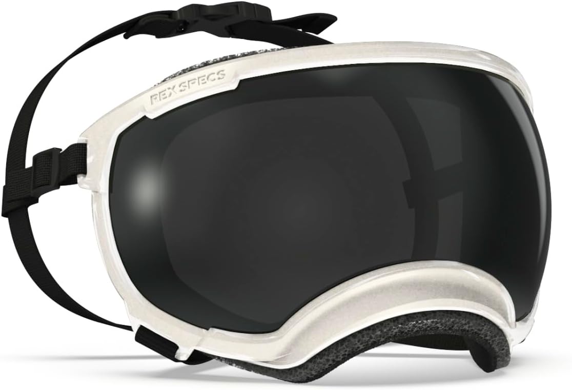 Rex Specs V2 Dog Goggles for Active Dogs in Avalanche White