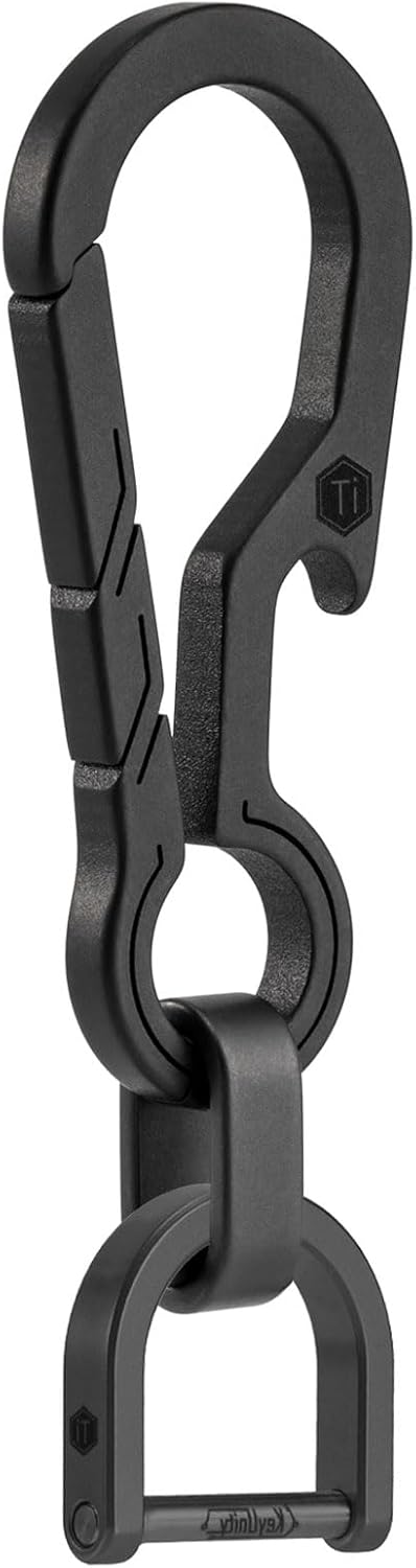KeyUnity KM01 Titanium EDC Keychain Clip with Opener