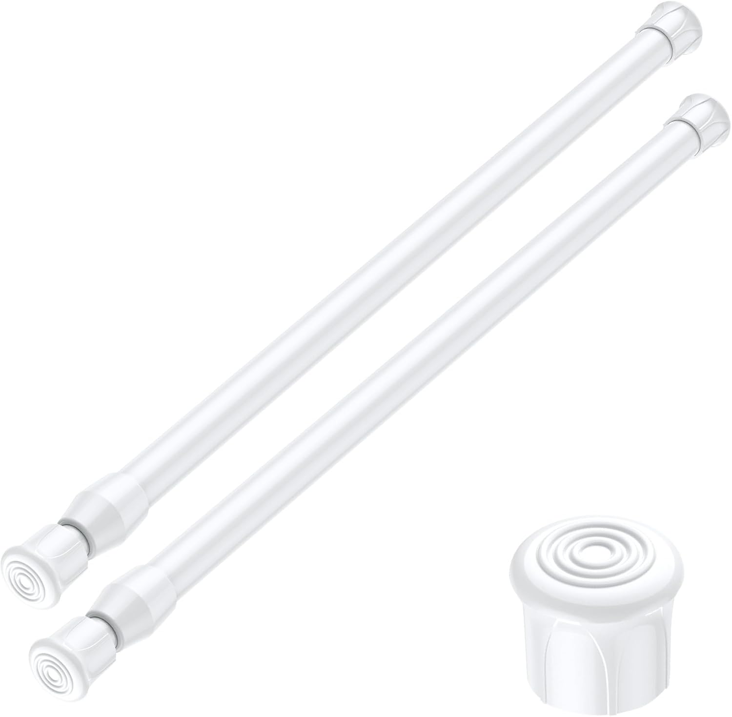 AIZESI Adjustable No-Drill Curtain Rod Set