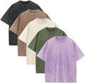 T-Shirts Pack Unisex Cotton Crew Heavyweight Vintage Tees - Pack