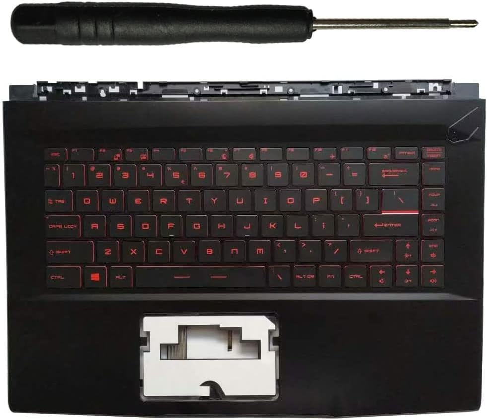 Laptop Replacement Keyboard for MSI GF63 with C Shell Palmrest