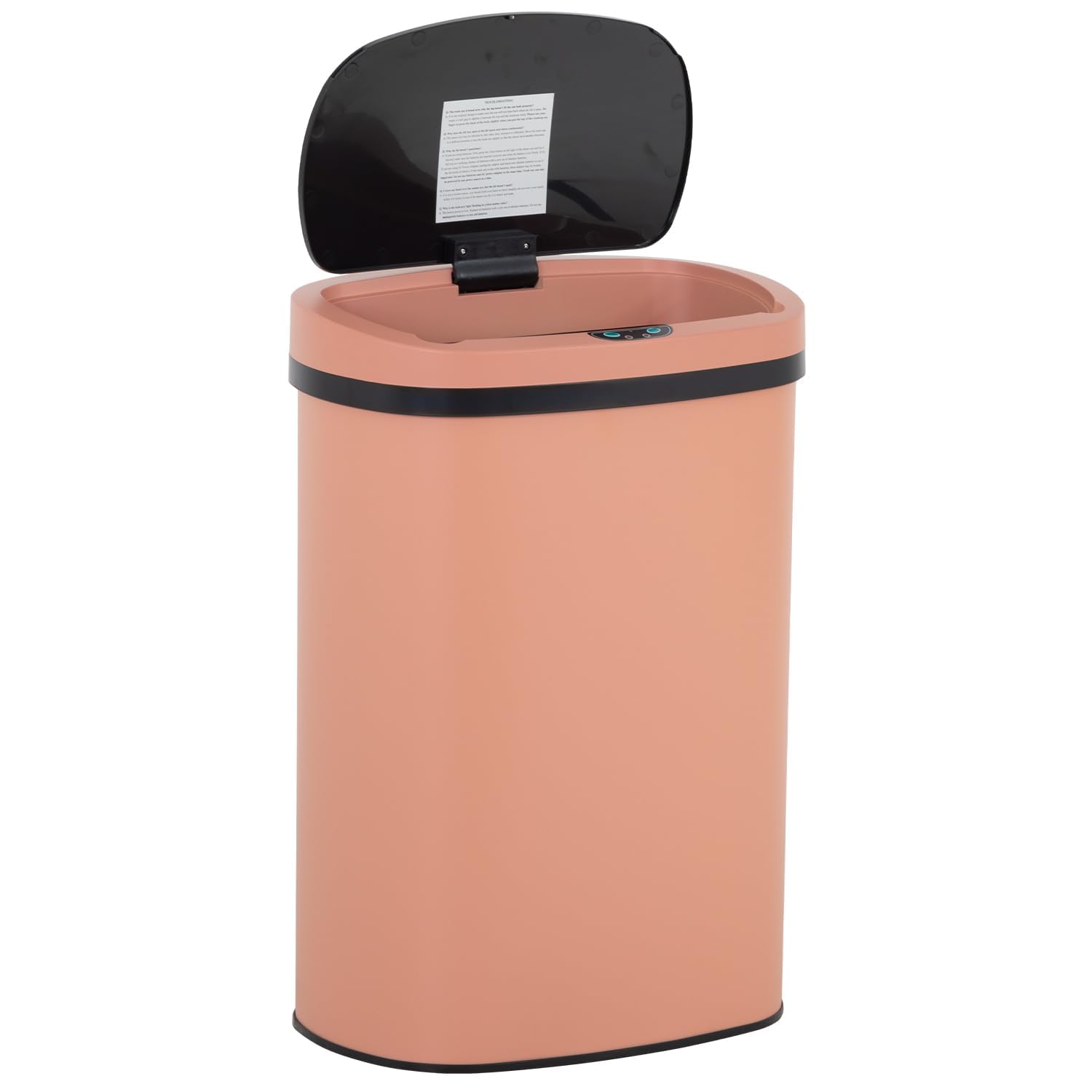 Automatic Touchless 13 Gallon Stainless Steel Trash Can in Pink