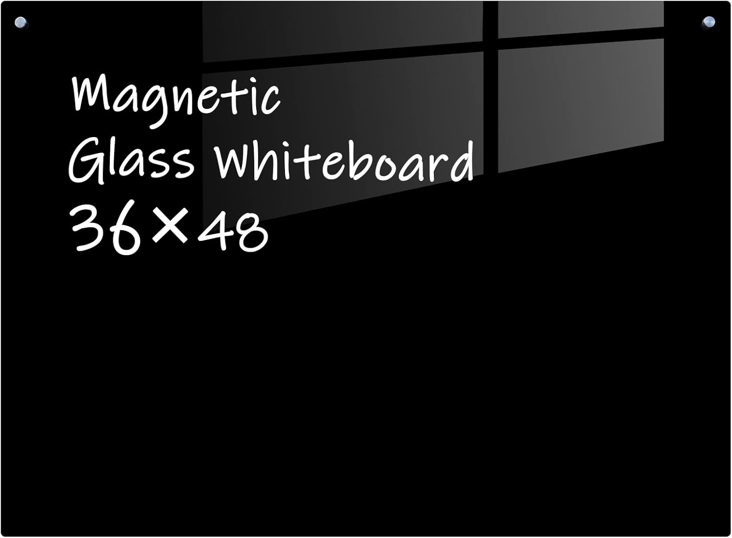Glass Magnetic Black Board - Frameless Dry Erase Writing Board