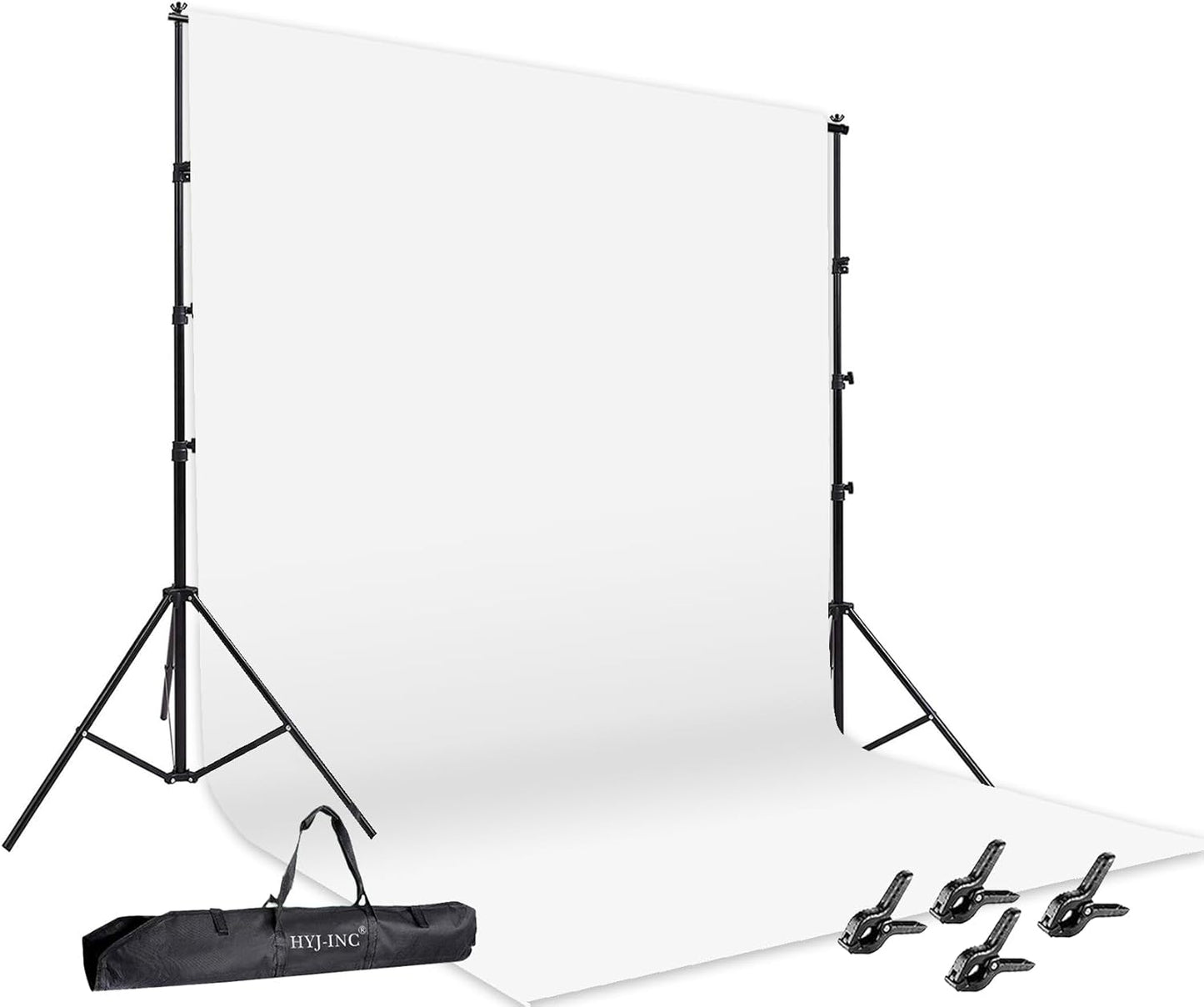 Photo Video Studio 12 x 10ft Muslin White Backdrop Support Kit