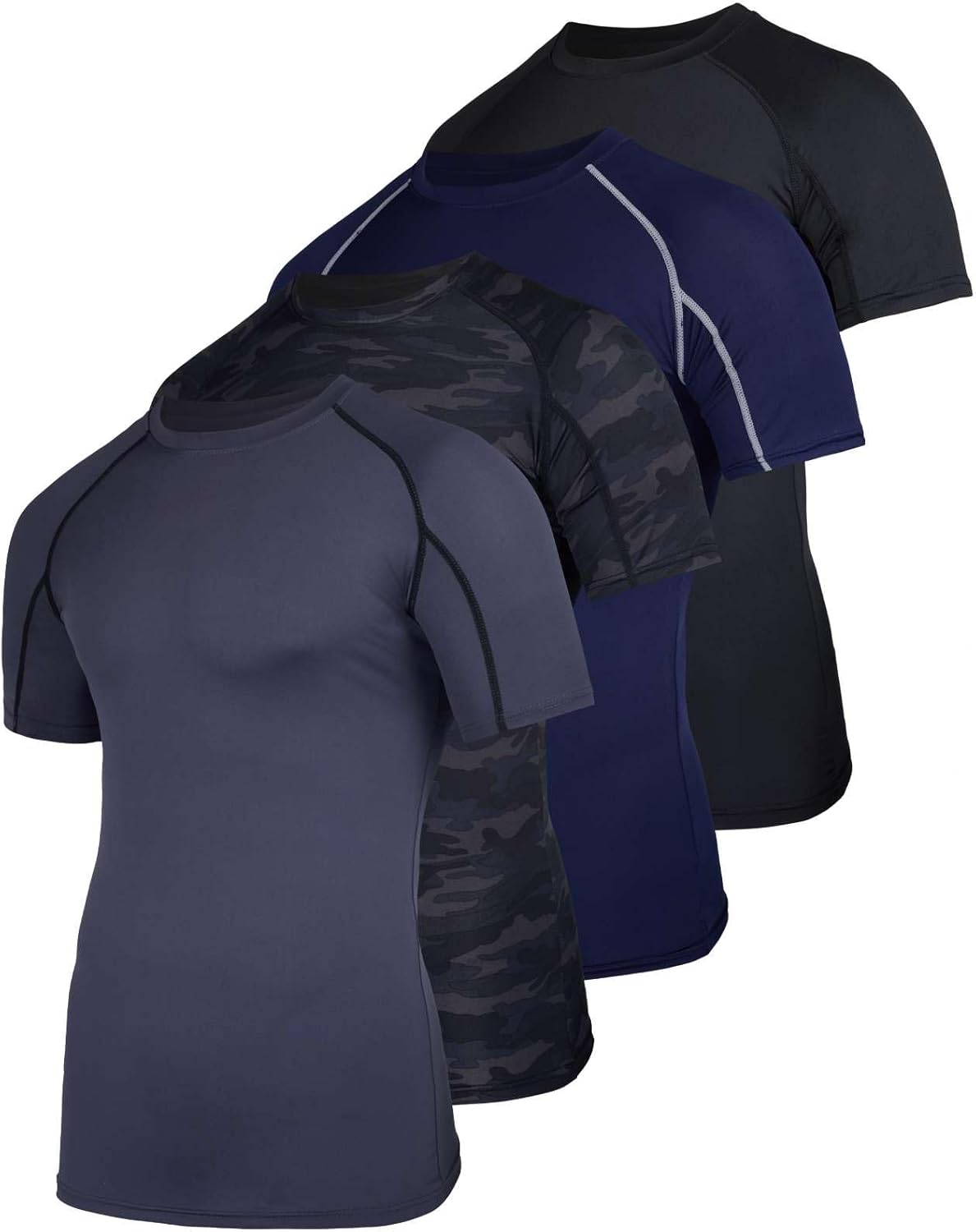 Men's Short Sleeve Compression T-Shirt Base Layer for Athletes