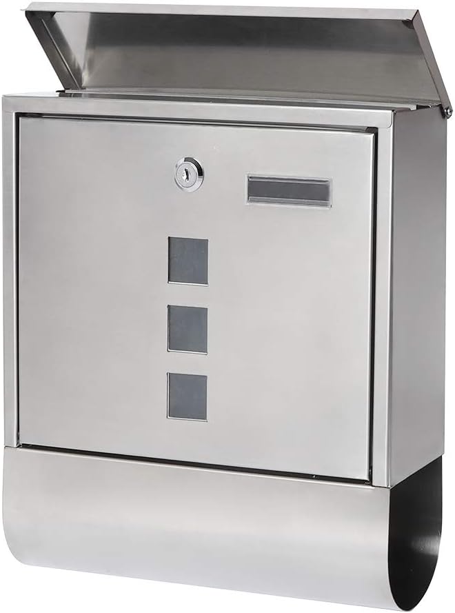 Stainless Steel Mailboxes with Key Lock for Secure Storage
