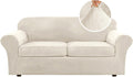 H.VERSAILTEX Real Velvet Plush 3 Piece Sofa Covers for Large Sofa