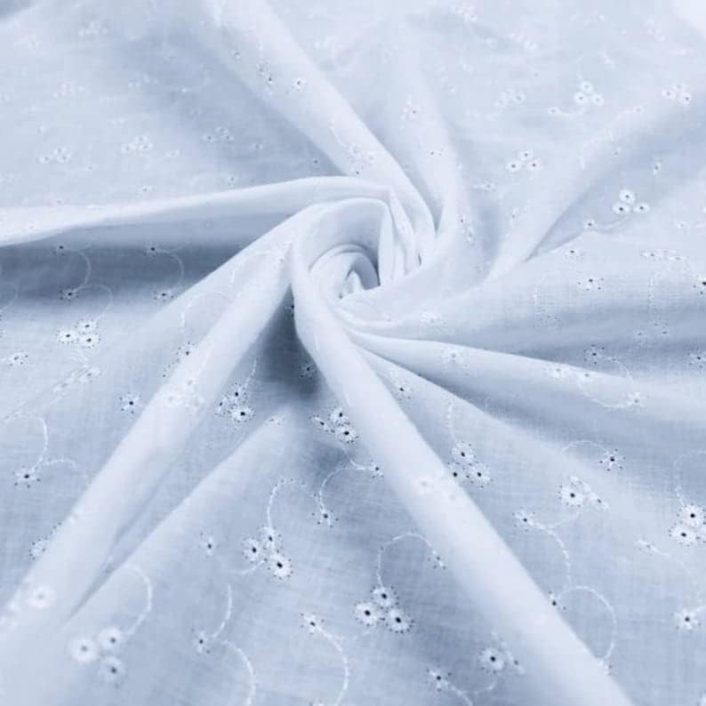 Sedona Designz 60 Wide Poly Cotton Embroidered Eyelet Fabric