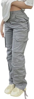 Viatabuna High Waisted Cargo Pants for Women - Y2k Baggy Wide Leg