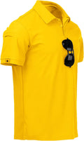 Mens Tactical Polo Shirt Short Sleeve - Breathable Athletic Golf Polo