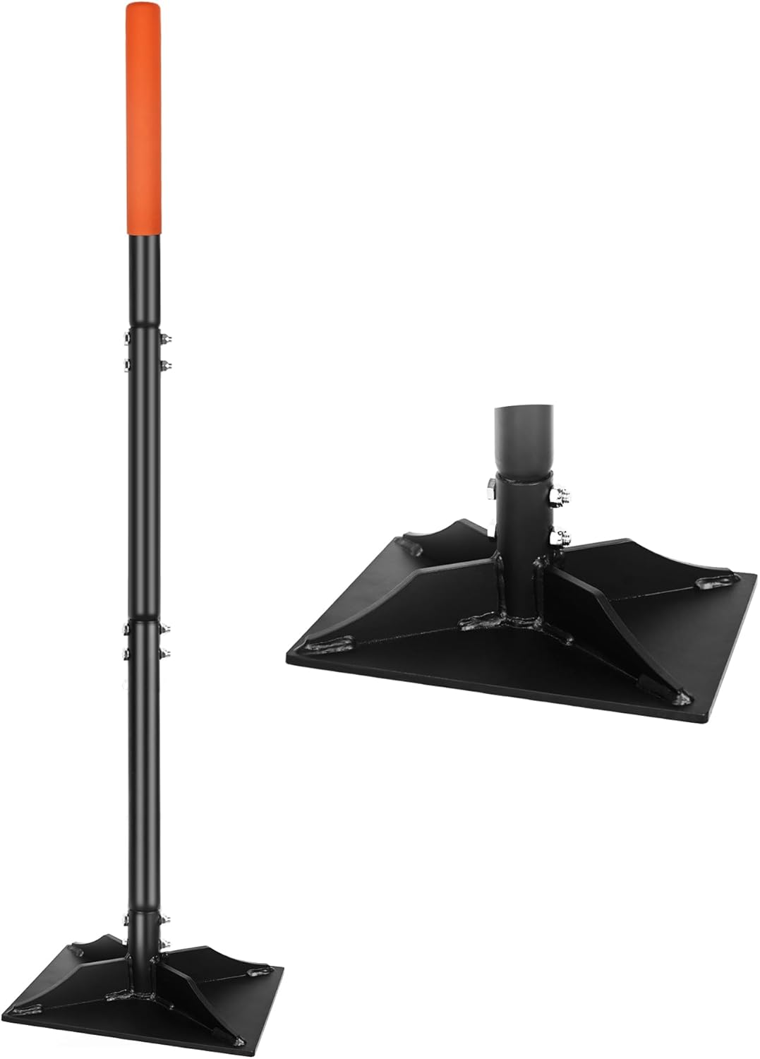 Garden Steel Tamper with 45 Inch Handle for Soil Compaction