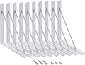 10 x 8 in Metal Shelf Brackets 90 Triangle L-Bracket 10-Pack - Strong