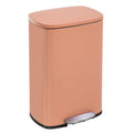 13 Gallon Trash Can with Lid - Fingerprint-Proof Brushed Stainless