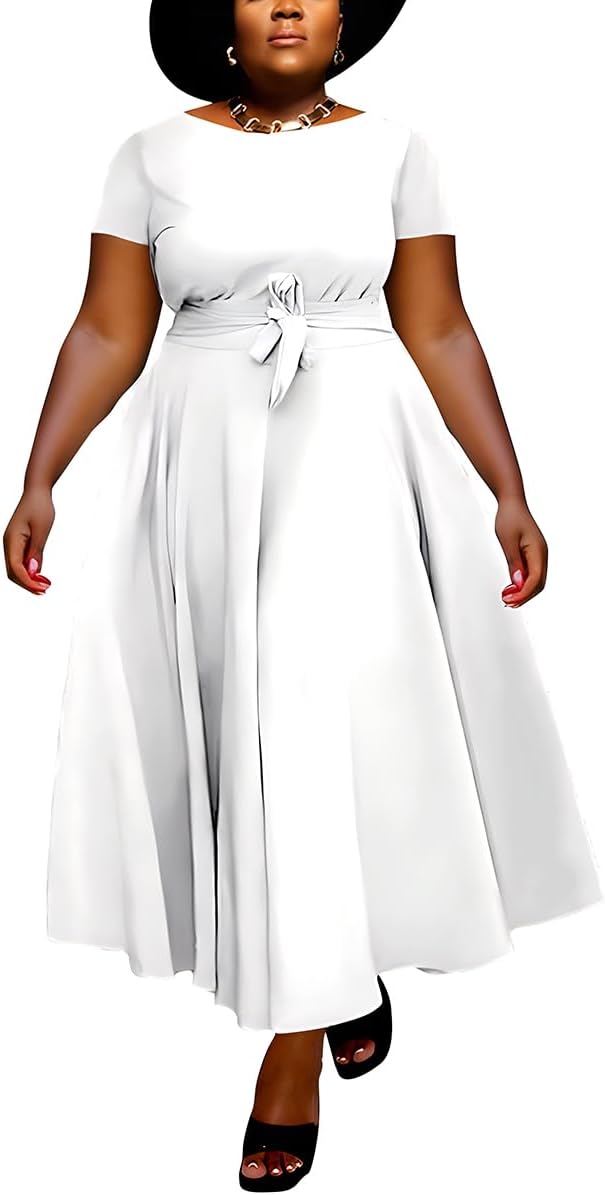 BFFBABY Plus Size A Line Dress for Women Summer Casual Wear