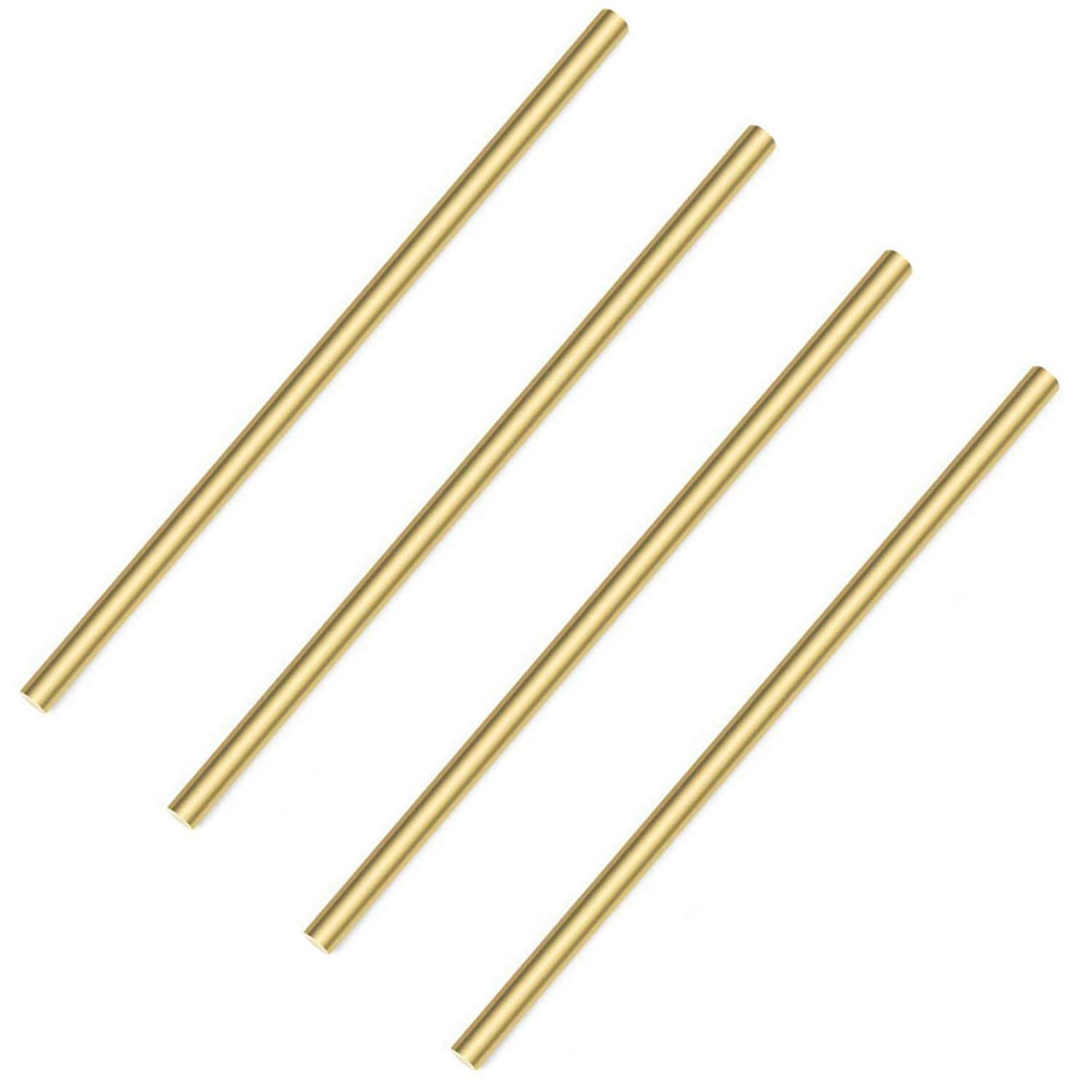 4PCS 1/2 inch Solid Round Brass Rods for DIY Craft Projects