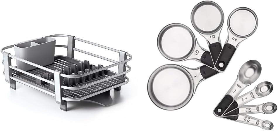 OXO Good Grips Aluminum Dish Rack and Measuring Cup Set