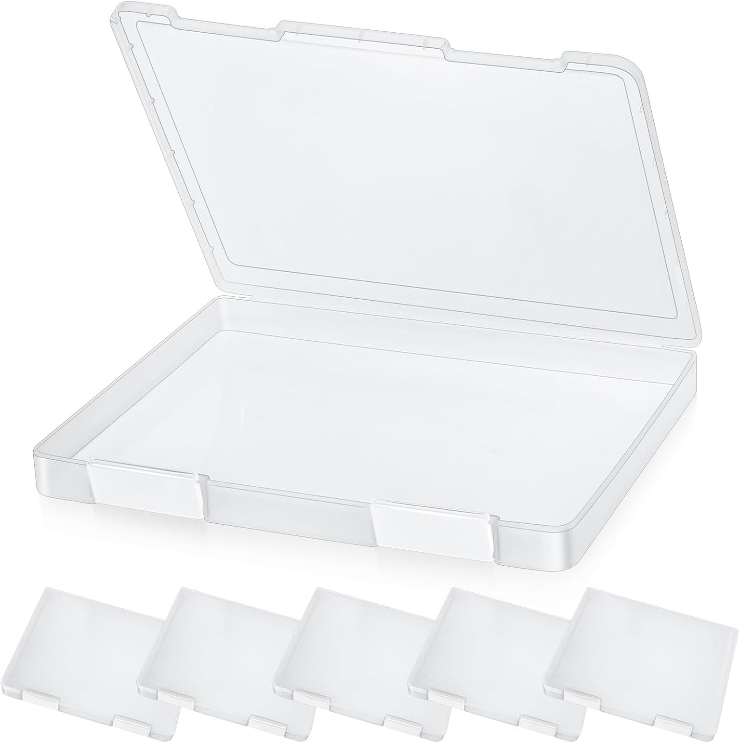 Clear A4 File Box Storage Containers for Documents and More