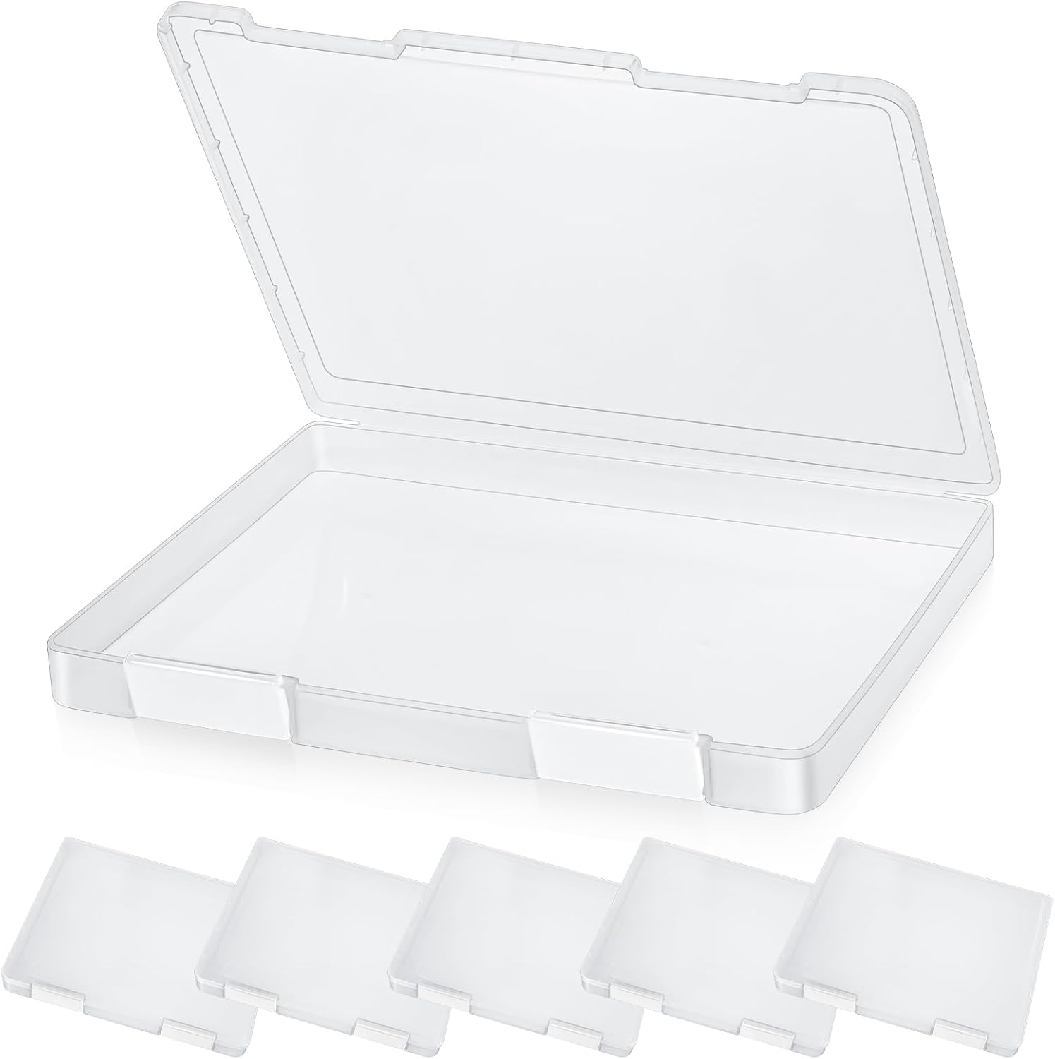 Clear A4 File Box Storage Containers for Documents and More