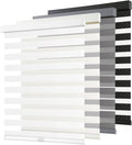 Cordless Zebra Blinds for Windows 51in x 72in - Dual Layer Light