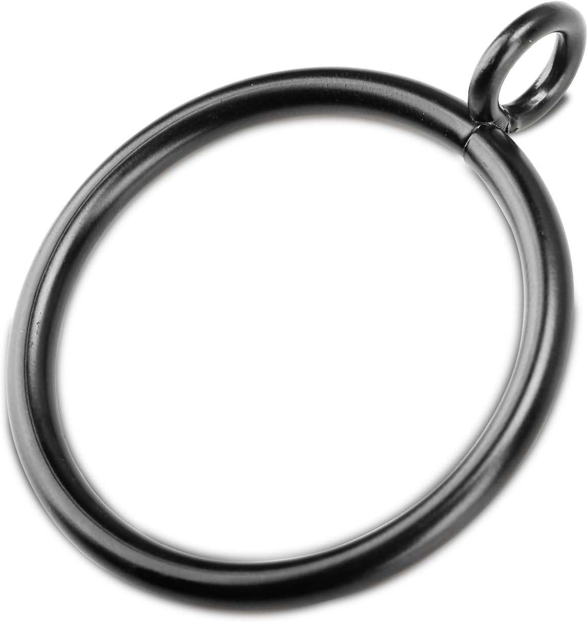 Set of 30 Black Curtain Rings for Easy Window Treatment - Skagit