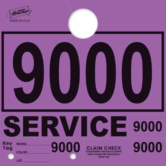 Service Dispatch Numbers RL78 Style Mirror Hang Tags for Vehicles