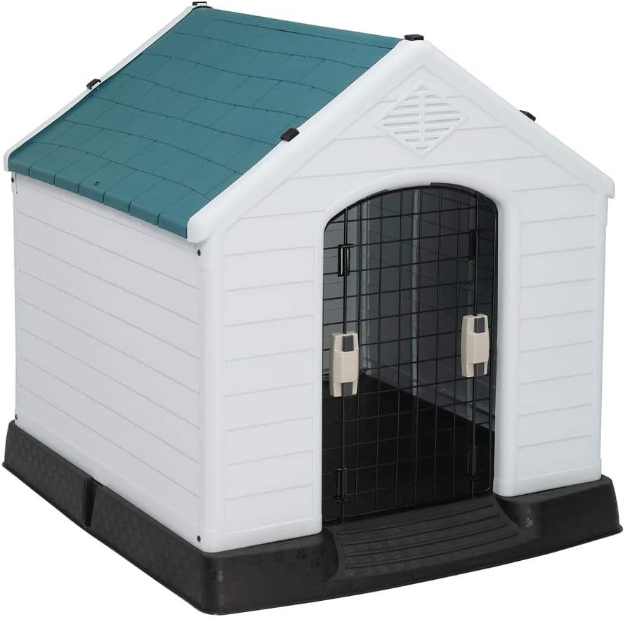 Durable Plastic Dog House for Small Medium Dogs - Easy to Clean 28ft H